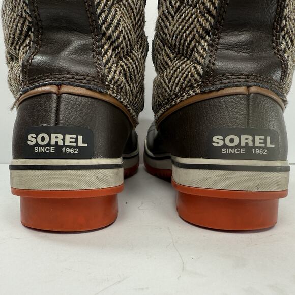 Sorel Tofino Tall Winter Boots Waterproof Size 8 Herringbone Quilted Lace Up - Picture 8 of 11